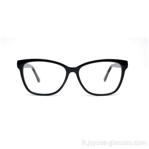 Stock de gros Nouveau design de haute qualité Black Ladies Acetate Glasses Frames